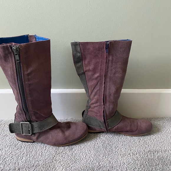 Women's Suede Fluevog Boots in Purple - Picture 2 of 7